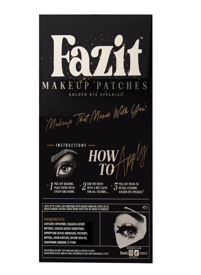 Fazit Makeup Patches - Golden Eye Speckles - Glow Up Make-Up Patches - Cute Glitter Makeup Accessories for Women - Cosmetic Glitter for Face - Image 2